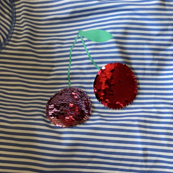 Cat & Jack Rashguard Cherry Sequins in Front - Picture 7 of 10